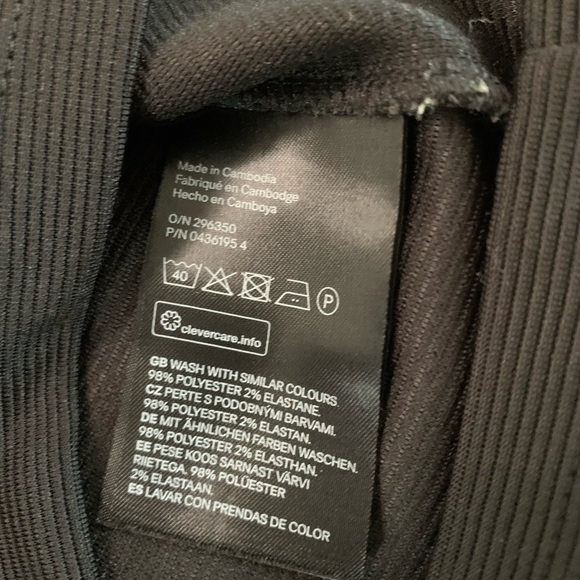 Divided H&M Black Ribbed Keyhole Long Sleeve Bodycon Dress Size 2 - Picture 7 of 16